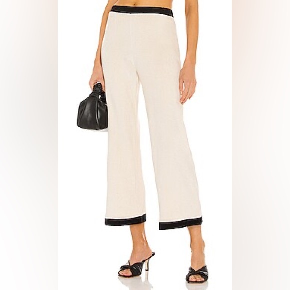 L'Academie Pants - L'Academie Linda Crop Pant in Beige & Black NWT